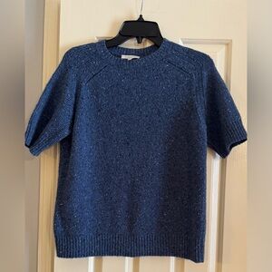 Lafayette 148 Tile Blue Knit Top